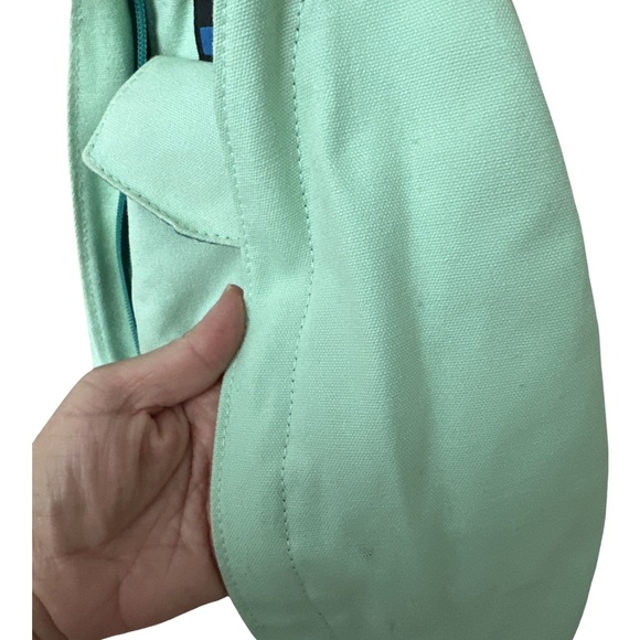 Seafoam canvas rope bag -well used - Picture 3 of 14